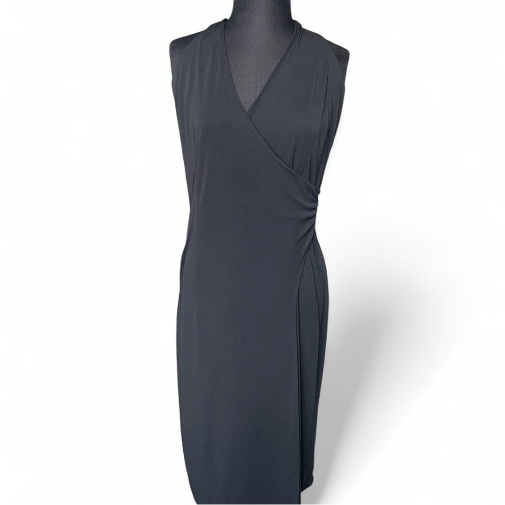 Express Black Sleeveless Wrap Dress